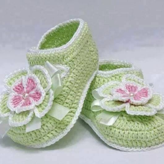 Örgü Çiçekli Bebek Patiği Tarifi Örgü Dantel ve El
