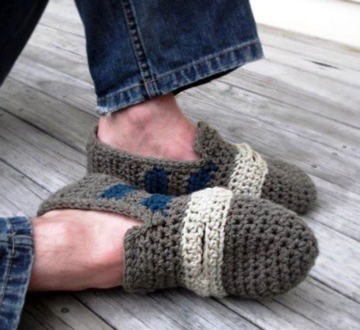 ayakkabı görünümlü erkekler için örgü patik modeli Örgü