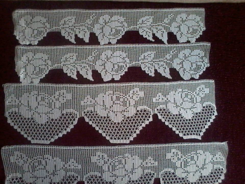 gül desenli dantel ara çarşaf örnekleri Örgü Dantel ve