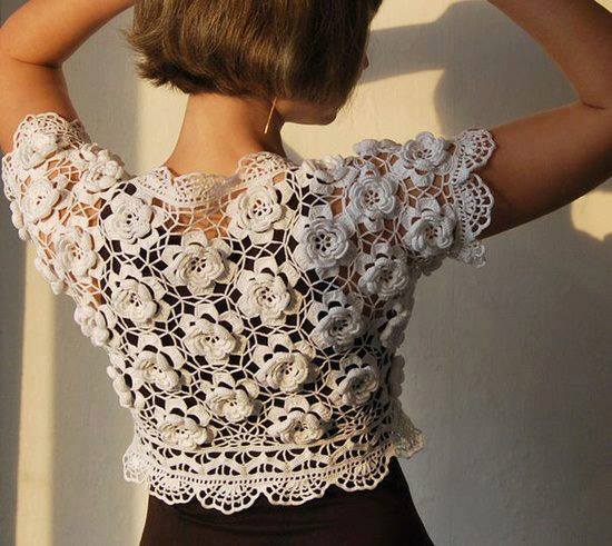 Örgü Bayan Bolero Modelleri
