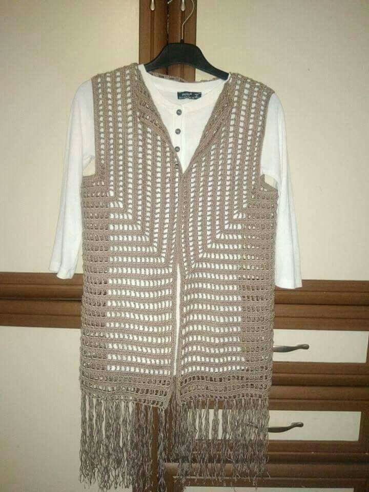 Tığ işi bayan yelek yapımı